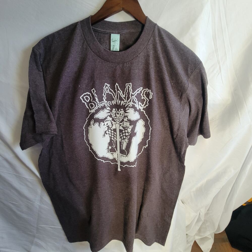 Blanks 77   band   t shirt size  mens Large Tall heather brown